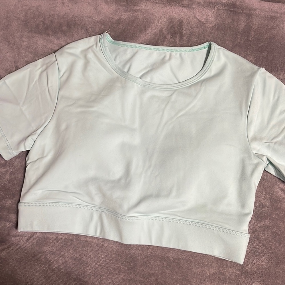 NVGTN Light Gray Crop Top